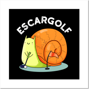 Escar-golf Cute Escargot Snail Pun Posters and Art